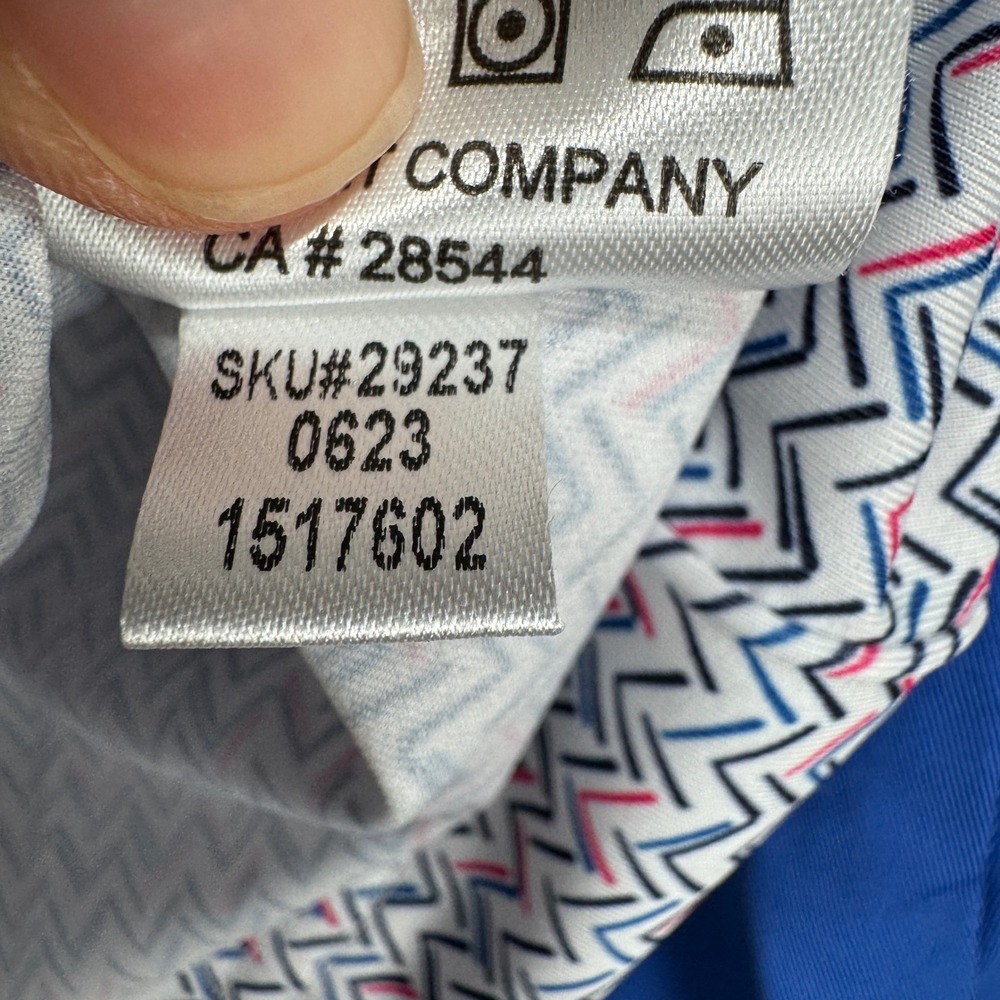 FootJoy Floral Sketch Lisle Pullover Women Large White Blue Golf Quarter Zip - Picture 7 of 11